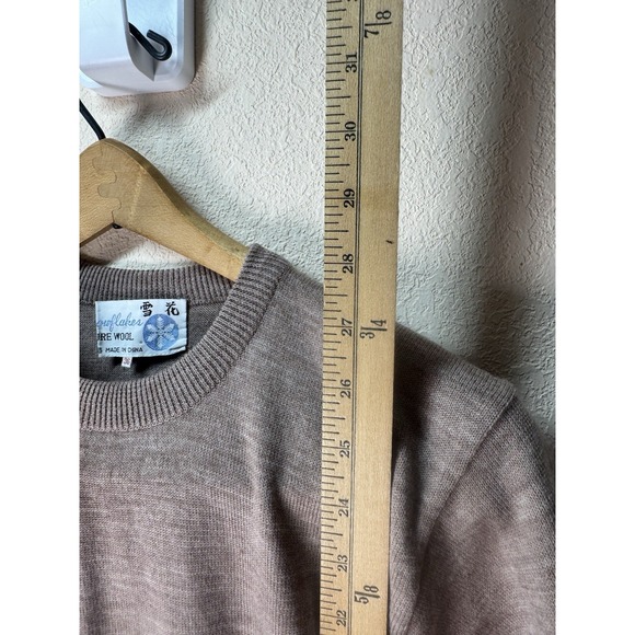 Snowflakes Pure Wool Short‎ Sleeve Knit Sweater Women's Size 36 NWT - Picture 6 of 7